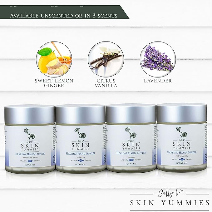 Sally B’s Lavender Hand Cream – Hydrating & Nourishing Formula for Dry Skin – Shea Butter, Jojoba & Olive Oil – EWG Verified – 4 oz