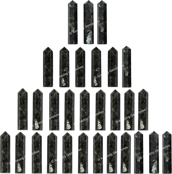 Amazing Gemstone Crystal Points Bulk Healing Crystals & Stones - Premium Single Terminated Healing Wand Point Bulk Crystals for Crafts, Crystal Grid, DIY Work