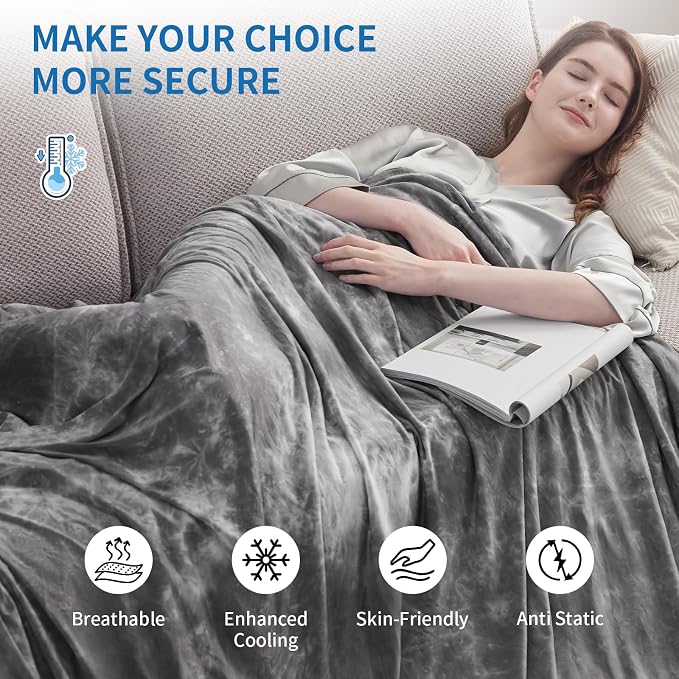 Guohaoi Cooling Blanket for Hot Sleepers and Night Sweats 90"x108" King | Arc-Chill Q-Max >0.5 Cool Fiber,100% Oeko-Tex Certified Lightweight Summer Blanket for Travel/Outdoor Ultra Cold Breathable