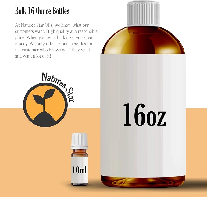 Natures-Star 2 Pack 16oz Bulk Size Tea Tree Essential Oil - (32 Ounce Total) - Therapeutic Grade Essential Oil - 16 Fl Oz Tea Tree Oil Bottles - Bulk Tea Tree Oil - Bulk Essential Oils