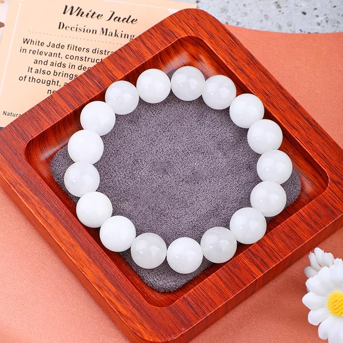 AD Beads Handmade Gemstone Stretch Elastic Bracelet Crystal Healing Reiki Nature's Beauty and Spiritual Essence Unisex