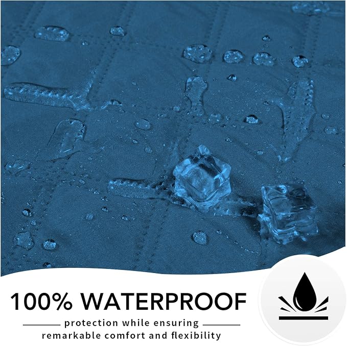Easy-Going Waterproof Dog Bed Cover, Non-Slip Pet Blanket, 52x82in | Peacock Blue, Leakproof Couch Cover, Machine Washable Furniture Mattress Protector, Soft Sofa Mat For Dogs, Pet Friendly