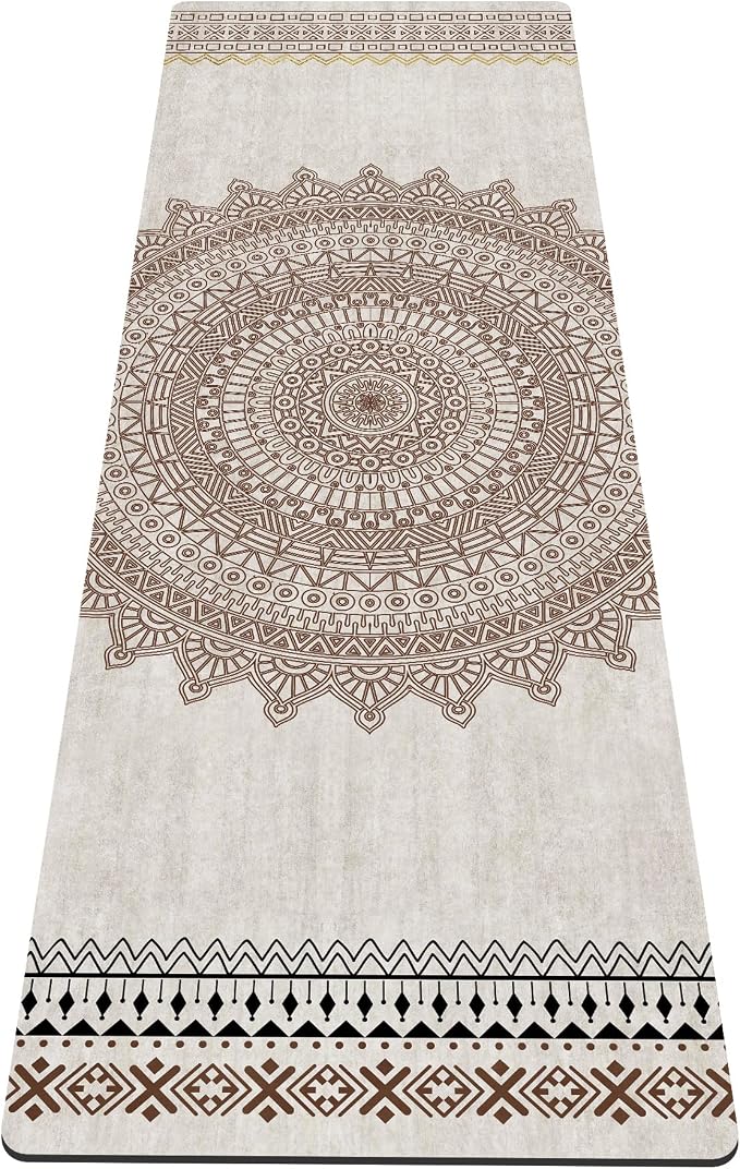 nuveti Yoga Mat Print Extra Thick TPE Non Slip Fitness Exercise Mat with Carrying Bag,72"x24" Extra Thick 6MM Exercise & Workout Mat for Yoga, Pilates Fitness and Floor Exercises