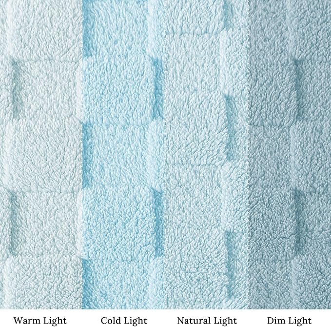 Exclusivo Mezcla 3D Checkered Fleece King Blanket for Bed, LCE Blue | Super Soft and Cozy Fluffy Blanket, Lightweigh and Breathable Blanket for Living Room, Bedroom, Decor, All Season, 104"x90"