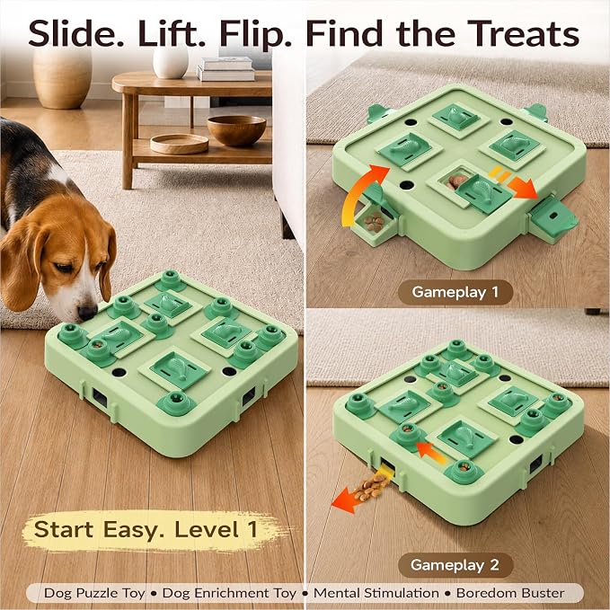 KADTC 3-Level Dog Chess Puzzle Toy, Brain & Mental Stimulation, Smart Dogs