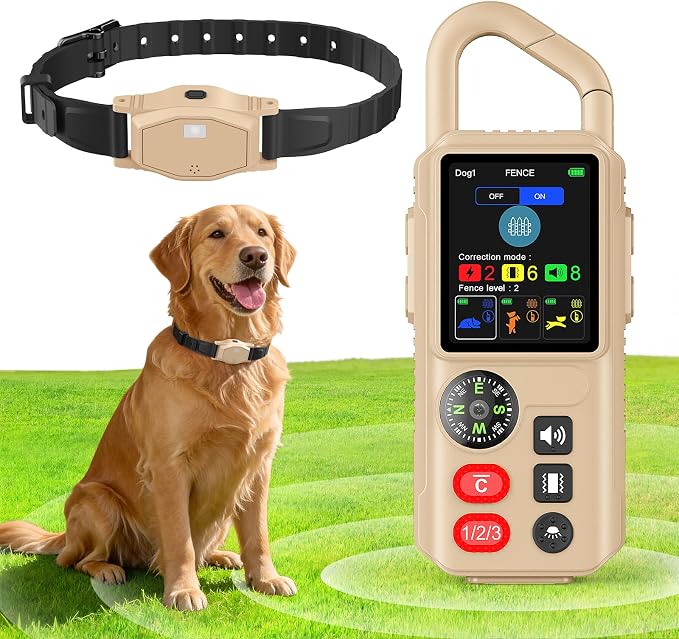 4-in-1 Wireless Dog Fence System for Medium Large Dogs, Remote Training