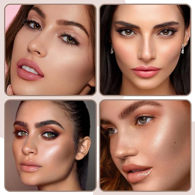 2 PCS Warm and Cool Toned Contour Stick, Natural Matte Cream Contour Stick, Lightweight and Smooth Cream Bronzer Stick for Face Shaping Contouring Makeup, 01+02