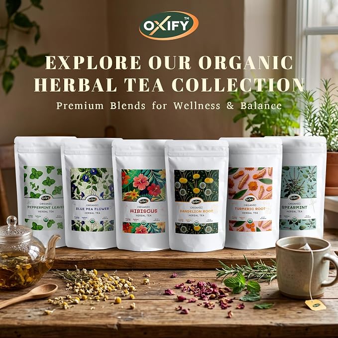 Oxify Organic Tulsi Mint Herbal Loose Tea- 16 oz (16 oz, Tulsi Mint)