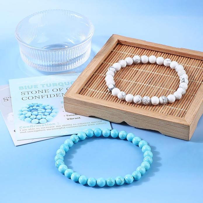 NCB 2.3-Piece 4mm Natural Crystal Gemstone Stretch Bracelets – Handmade Reiki Energy Healing Jewelry for Meditation,Yoga, Unisex