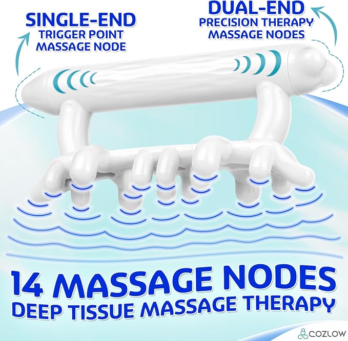 Fascia Massage Tool for Trigger Point Pain Relief - Myofascial Release Massager for Reduced Cellulite Appearance & Tight Muscle Knots - Deep Tissue Massage Nodes for Neck, Shoulder & Legs