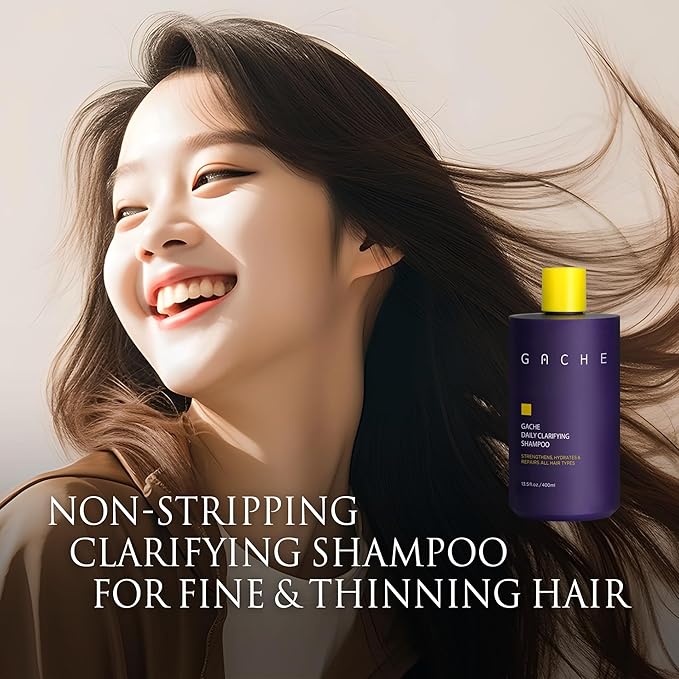 Gache KBeauty Shampoo | Hydrates, Repairs, Strengthens All Hair Types | Lightweight, Clarifying Shampoo for Daily Use | No Sulfates, Parabens, or Phthalates, 13.5 fl oz (400ml)