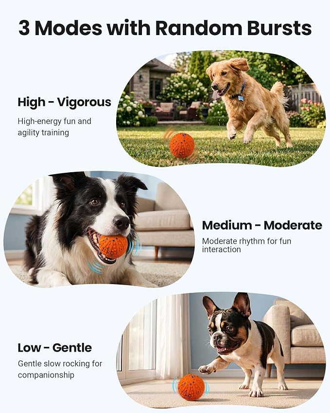 Interactive Dog Toys with Teeth-cleaning Texture, Remote Control, 3 Modes