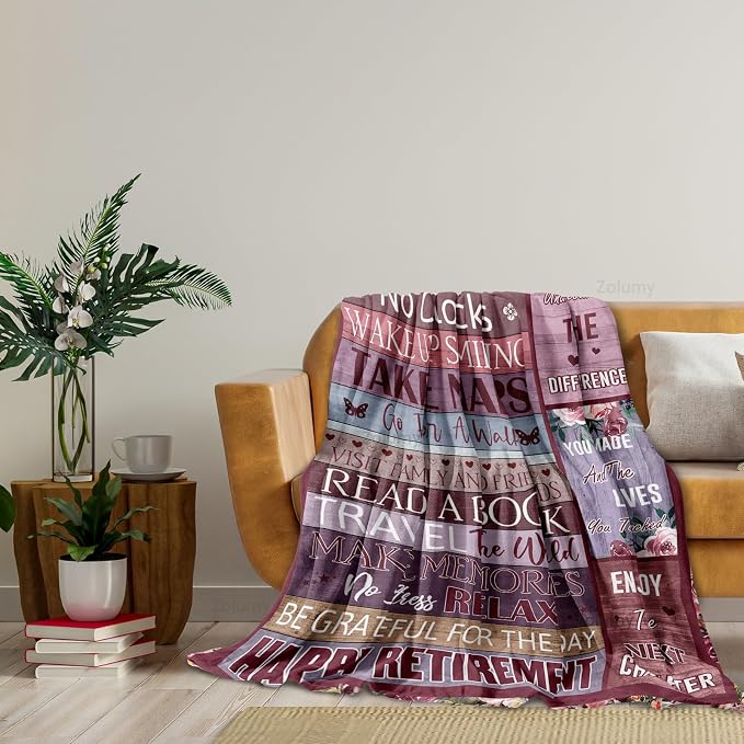 Best Retirement Gifts for Women/Men 2026, Unique Retirement Gifts Ideas, Classy Retirement Gift, Funny Farewell Gifts for Coworkers Women, Going Away Gift, Cool Retired Gifts, Blanket 80X60in