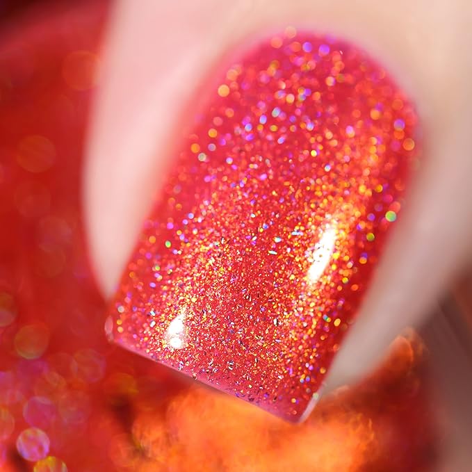 ILNP On Location - Orange Coral Holographic Nail Polish