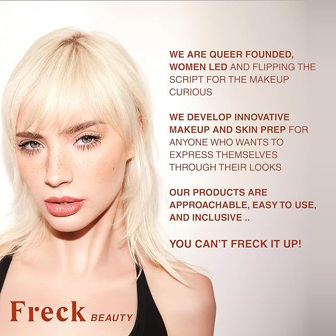 Freck Beauty CHEEKSLIME Lip & Cheek Tint - Liquid Cream Blush, High Impact Pigments, Blends Seamlessly, Dries Down to Natural Flush for All Skin Tones | LOVE FLUSH (Bright Coral)