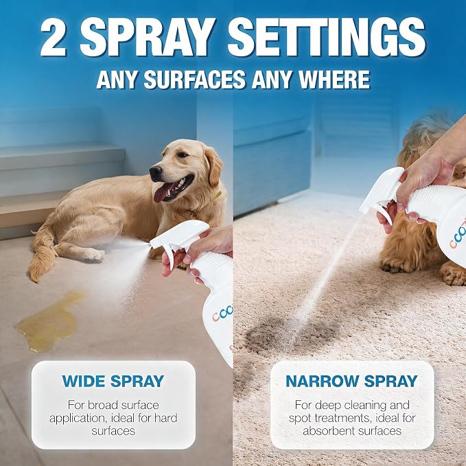 Pet Odor Eliminator Spray for Home, Fragrance Free Dog and Cat Urine Odor Remover for Carpet, Litter Box, Furniture, Pet Bedding and Floors, Colorless, 25 Fl Oz