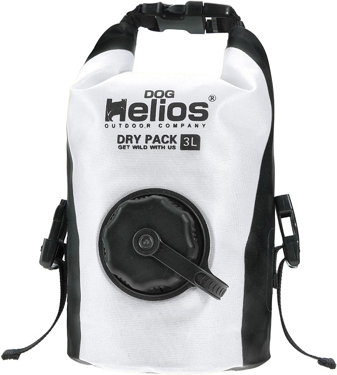 Dog Helios 'Grazer' Waterproof Outdoor Travel Dry Food Dispenser Bag, 3L, White