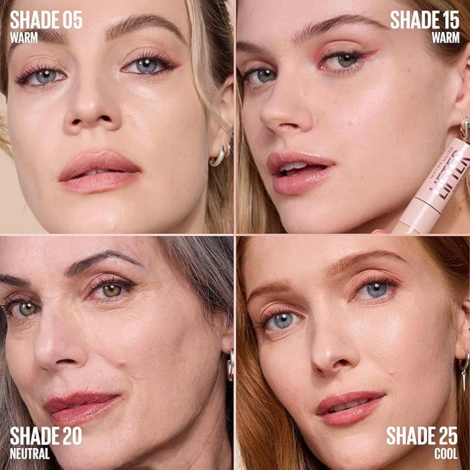 Maybelline Lifter Serum Concealer, Radiant Concealer with Full Coverage, Includes 2% Peptides + Caffeine to Hydrates & Brightens Under Eyes, 25, 1 Count