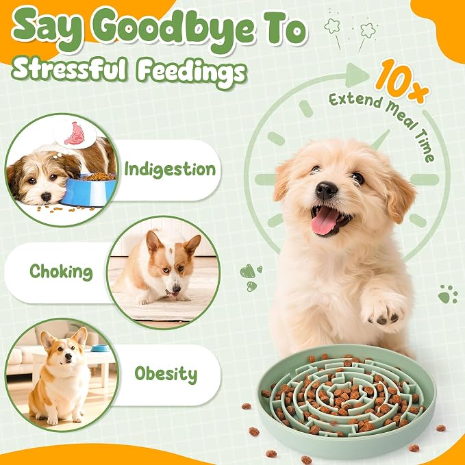 KIPRITII Dog Enrichment Toys with Lick Mat, Puzzle Toy & Slow Feeder