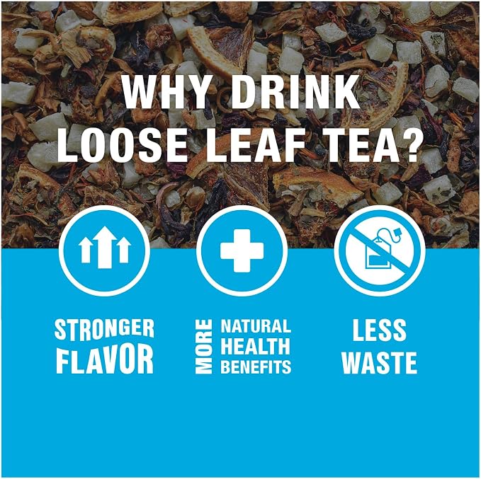 Tiesta Tea - Orange Dream Float Tea, Loose Leaf, Orange Cream Herbal Tea, Premium Caffeine-Free Tea Blend, Make Hot or Iced & Up to 200 Cups, 16 oz Resealable Bulk Pouch