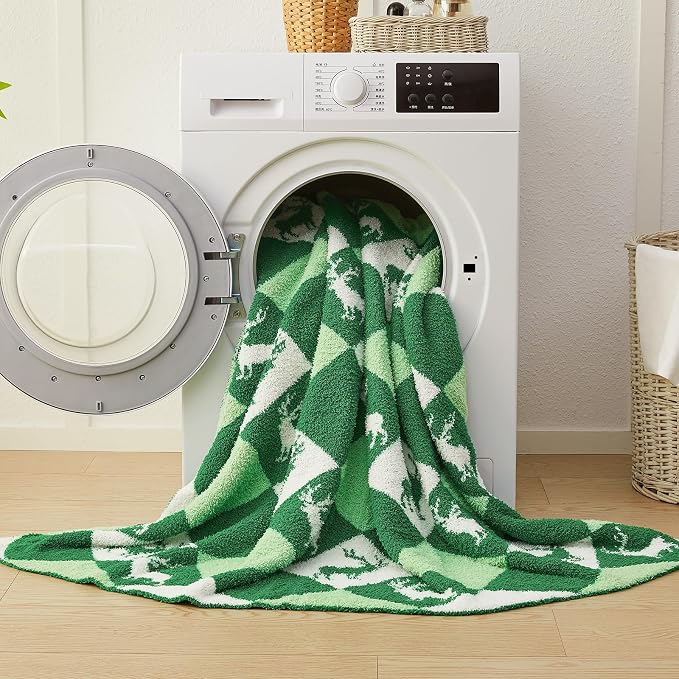Christmas Knit Throw Blanket - Super Soft Cozy Fuzzy Blankets for Couch, Sofa & Bed, Holiday Throw Blanket，50"x60"