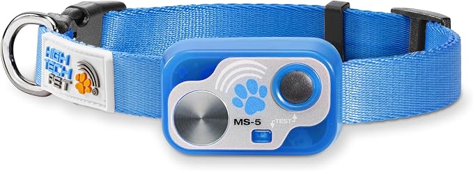 Genuine MS-5® Designer Series Automatic Pet Door Collar Tested & Certified by High Tech Pet for Dogs and Cats - Complies with Power Pet Door Performance Warranty, Waterproof (Blue, Dog)