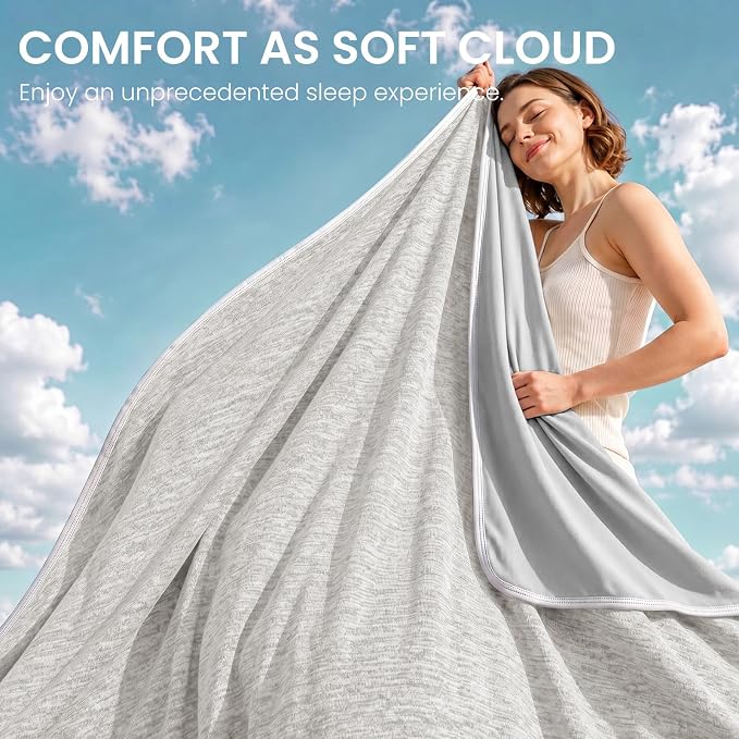 Cooling Blanket for Night Sweats Absorbs Heat to Keep Adults, Children Cool on Warm Nights, Q-Max 0.5 Cooling Blankets for Hot Sleepers, Ultra-Cool Lightweight Sofa Throw Blanket (50"x70") | Absorbs Heat Cold Summer Blanket for Night Sweats & Menopause...