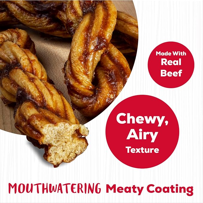 Country Kitchen Rawhide Free, Beef Twists Dog Chews, 9 Count | Made with Real Beef, Highly Digestible, Gluten Free