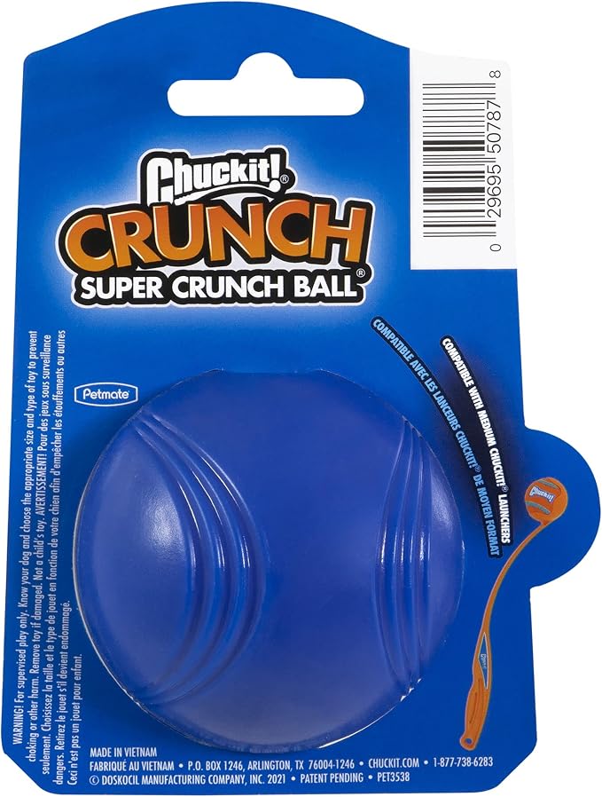 Chuckit! Crunch Ball Dog Toy, Medium for All Breed Sizes (Pack of 12)