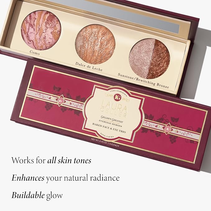 LAURA GELLER NEW YORK Geller's Greatest Better Than Ever 3-Piece Blush-n-Brighten Marbleized Blush Palette Trio
