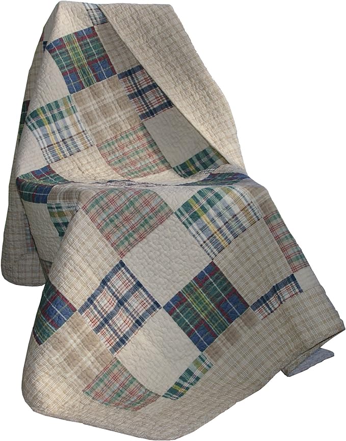 Greenland Home Oxford 100% Cotton Throw Blanket, Tan 50 x 60 in (Pack of 6)