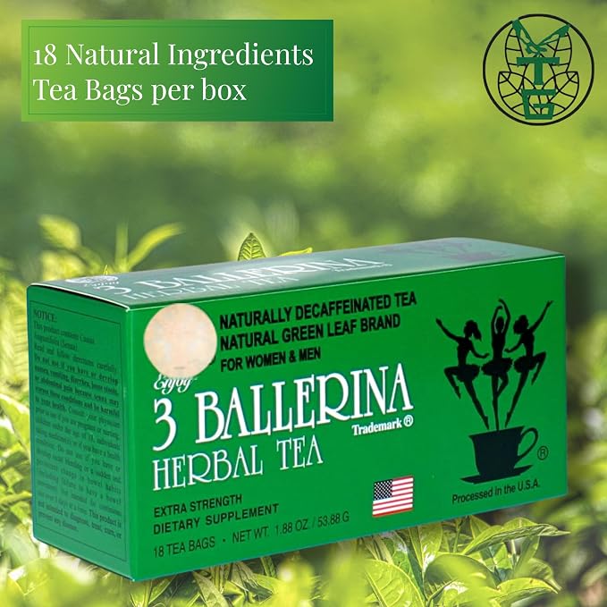 3 Ballerina Herbal Tea Drink Extra Strength Herbal, 18 Count (Pack of 2)