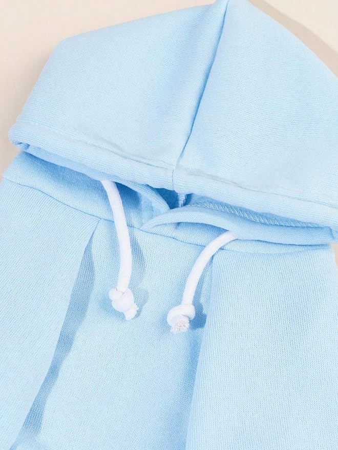 Basic Dog Hoodie Sweatshirt Puppy Sweater Warm Cat Costumes Pet Clothes for Chihuahua Puppy Kitten Small Medium Dogs Light Blue X-Small