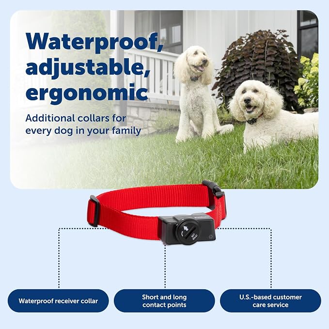 PetSafe Wireless Pet Containment System Collar | Collar Only, Replacement, Extra, Add-A-Dog to PetSafe Wireless Fence, Waterproof, Tone & Static, Pets 8 lb+, Neck 6-28 in