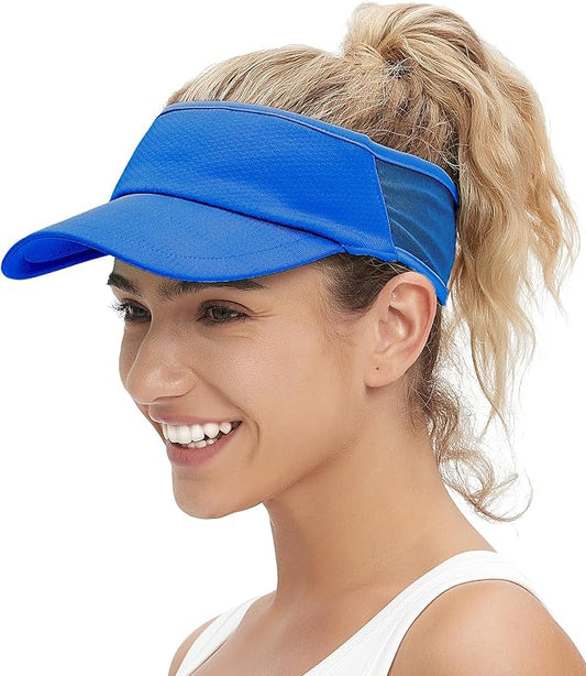 Sun Visor Hats Lightweight Stretchy for Running Tennis Golf | Portable,Mesh breathable,Quick-dry,Cooling Visor Hat,Stretch Fit,For Outdoor Sport Pickleball,Beach Volleyball