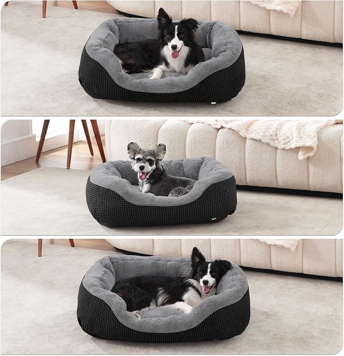 Dog Bed Medium Size, Orthopedic Warming Soft Calming Sleeping Durable with Anti-Slip Bottom