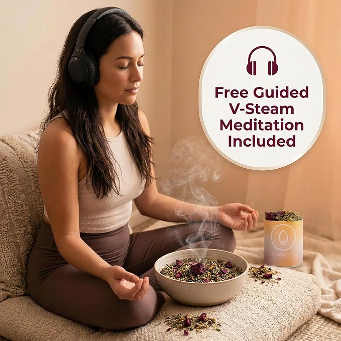 Yoni Steamer for Women — Creativity Blend, Receptivity and Fertility Yoni Herbs, 1.5 oz V Steam Kit for Cleansing and Toning, Use in Sitz Bath, Up to 11 Sessions, Made in USA