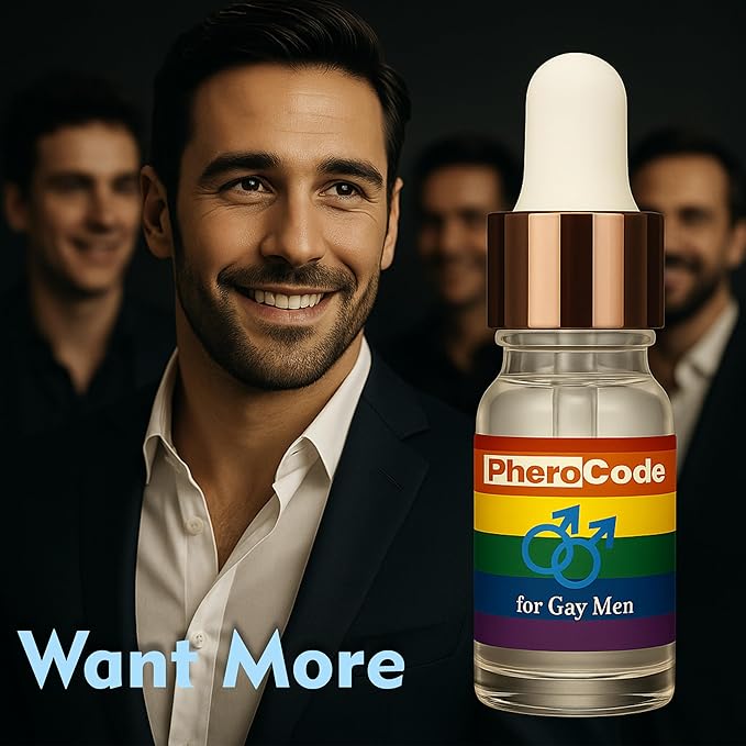 Gay Pheromone Cologne for Men Original 0.17 fl oz - 48-Hour Long Lasting Body Oil Crafted for Gay Men - Men's Cologne Perfume Pheromone Oil with Natural Orange Blossom and Sandalwood