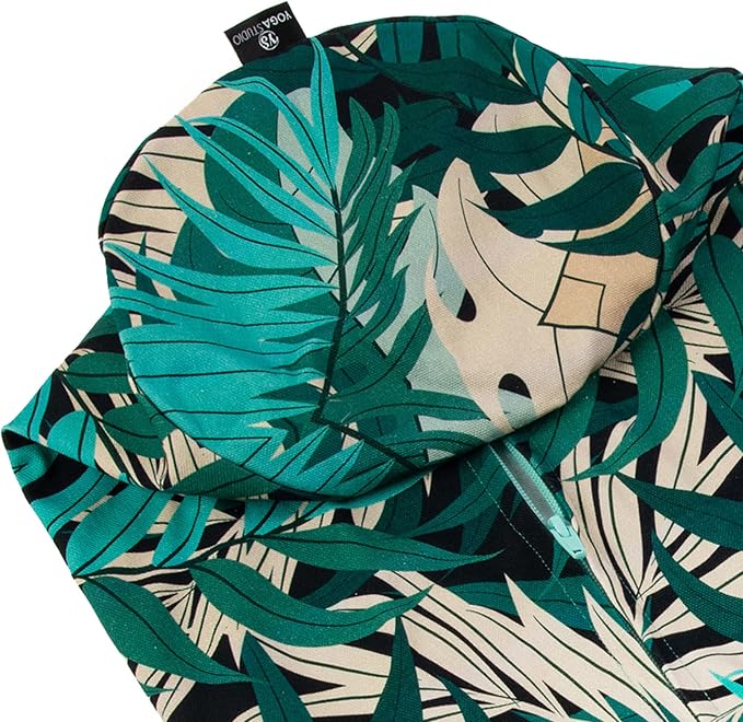 Yoga Studio Spare Organic Cotton Bolster Covers With Handle And Zipper (Green Jungle)