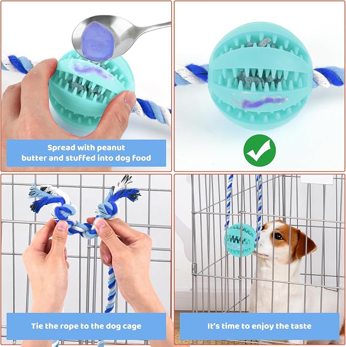 Interactive Dog Toys, Crate Training Aids for Puppies,Light Blue