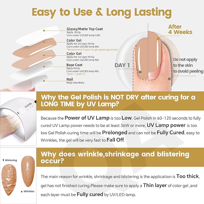 YTD Likomey Maltose Brown Gel Nail Polish,15ml Salon Home DIY Manicure and Pedicure Fall Winter UV Color Varnish,CS469