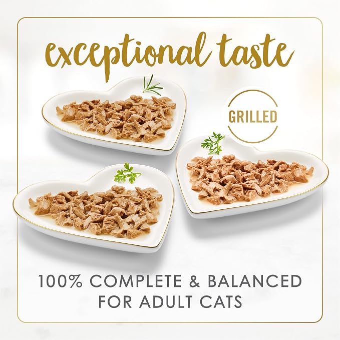 Fancy Feast Purina Grilled Wet Cat Food Poultry and Beef Collection Wet Cat Food VarietyPack - 3 Ounce (Pack of 60)