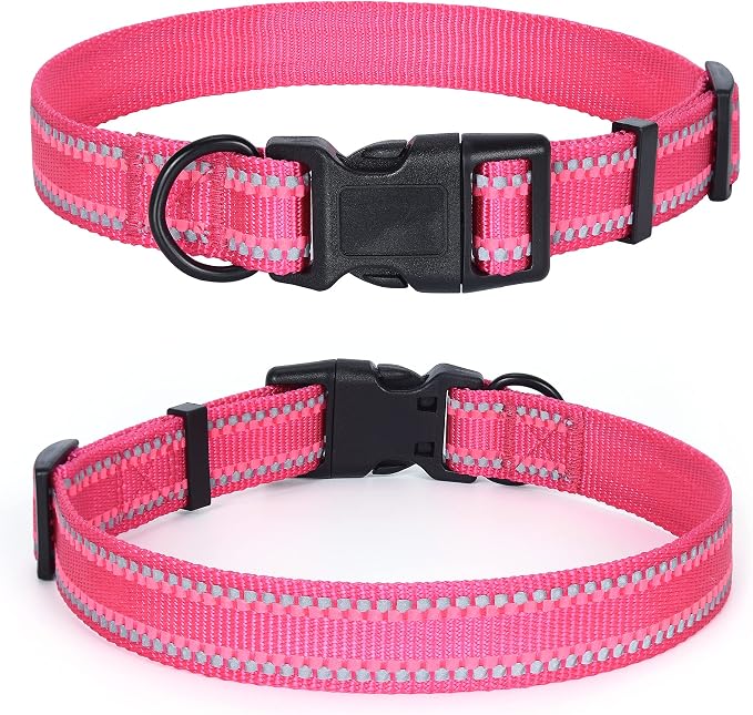 Mile High Life Reflective Dog Collar, Adjustable Lightweight Quick Release