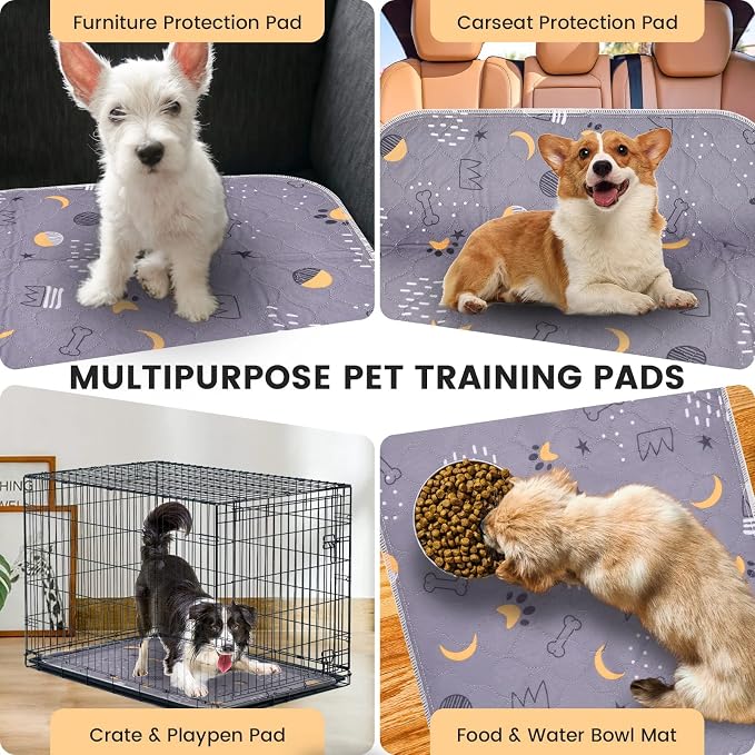 UPSKY Washable Pee Pads for Dogs 1 Pack 72” x 72” Reusable Puppy Pads Waterproof Pet Training Pads, Non-Slip Dog Mats Fast Absorbent Whelping Pads for Playpen, Potty, Crate, Bed
