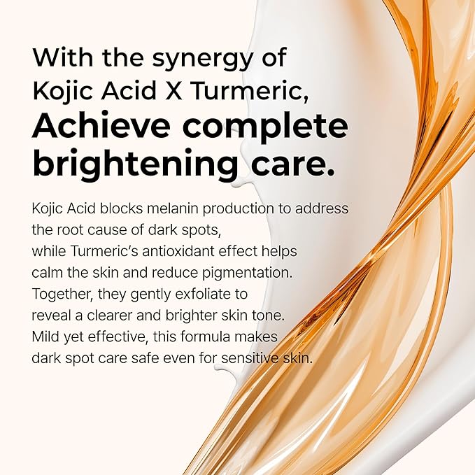 Dr. Melaxin Peel Shot Kojic Acid Turmeric Serum – Exfoliating Dark Spot Corrector with AHA/BHA & Niacinamide, Brightening & Even Tone Facial Serum (80ml / 2.70 fl oz)