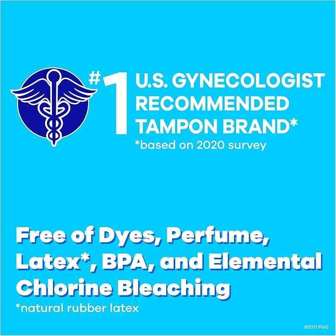 Tampax Pearl Tampons for Women, with LeakGuard Braid, Super Absorbency, Unscented, 50 Count (Pack of 3)