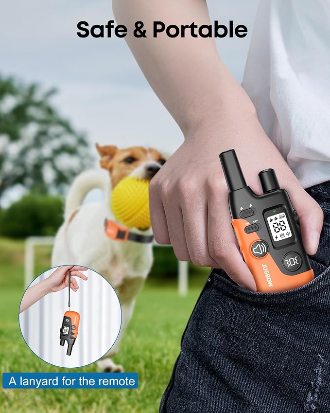 Dog Training Collar - 4200FT Remote Dog Collar for Small Medium Large Dogs, LED Light Electric Collar with Beep/Safe Static/Vibration Modes, IPX8 Waterproof Rechargeable Ecollar(Orange)