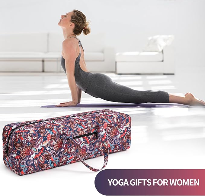 Boulder Bee | Yoga Mat Bag | Large Yoga Mat Carrier with Wet Pocket | Yoga Gifts | Gym Tote Bag for Women