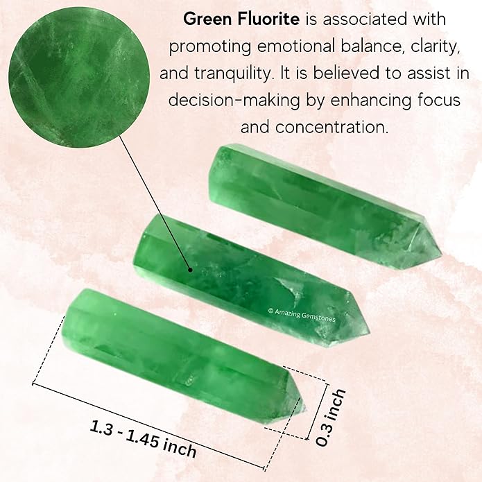 Amazing Gemstone Crystal Points Bulk Healing Crystals & Stones - Premium Single Terminated Healing Wand Point Bulk Crystals for Crafts, Crystal Grid, DIY Work