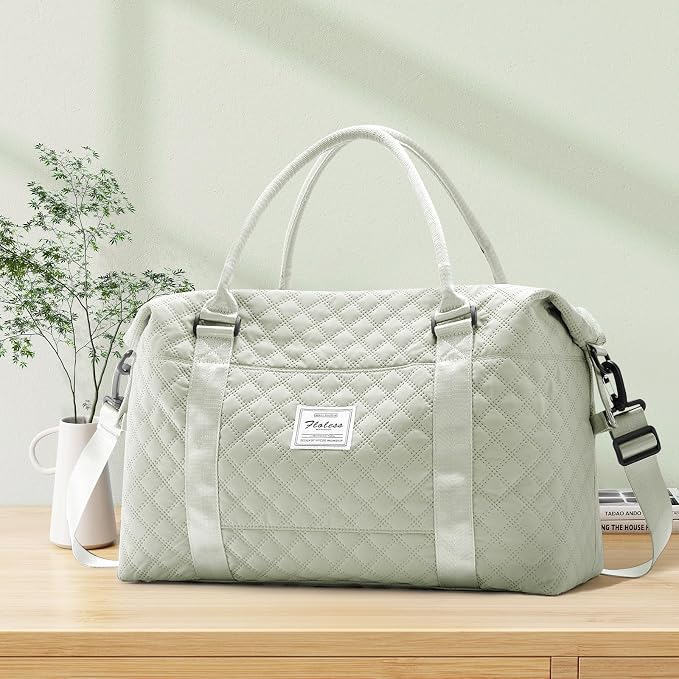 Travel Duffel Bag, Carry On Overnight Weekender Bags for Women | Travel Bag with Wet Pocket & Trolley Sleeve, For Spirit Airlines 18x14x8 Personal Item Bag